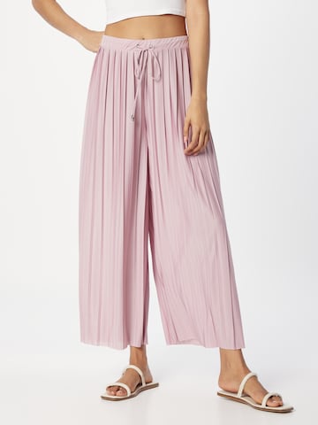 Wide Leg Pantalon 'Caren' ABOUT YOU en rose : devant