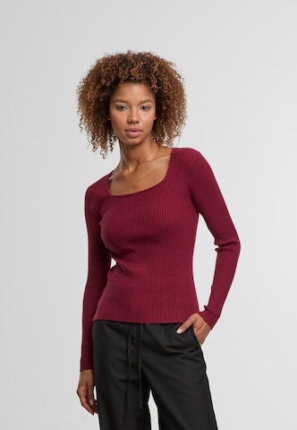 Urban Classics Trui in Rood: voorkant