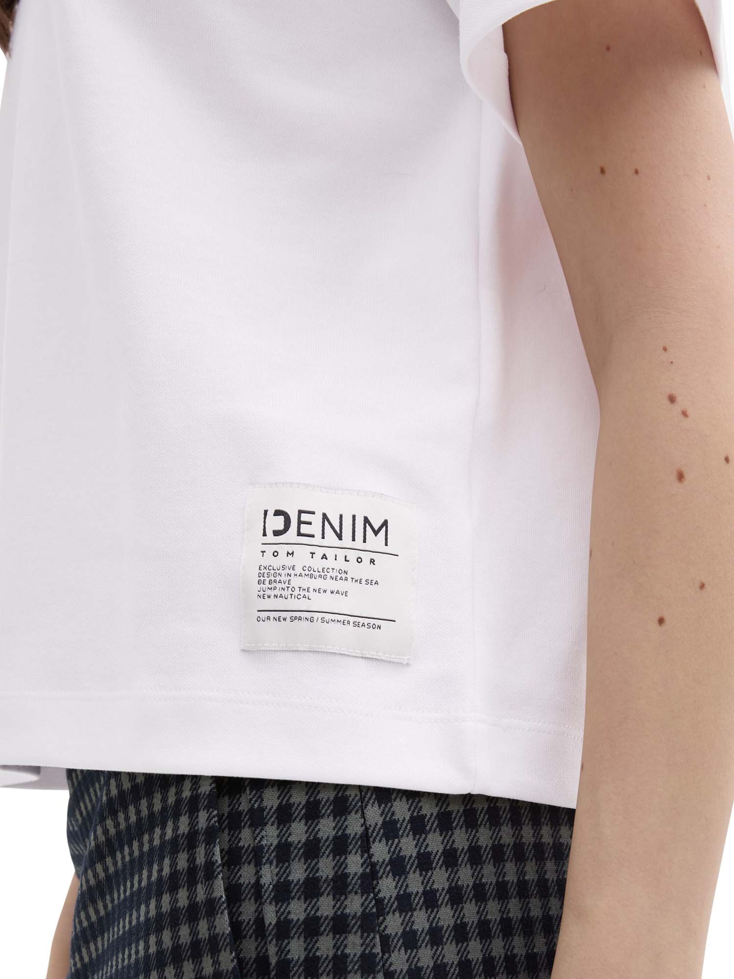 TOM TAILOR DENIM Majica | bela barva