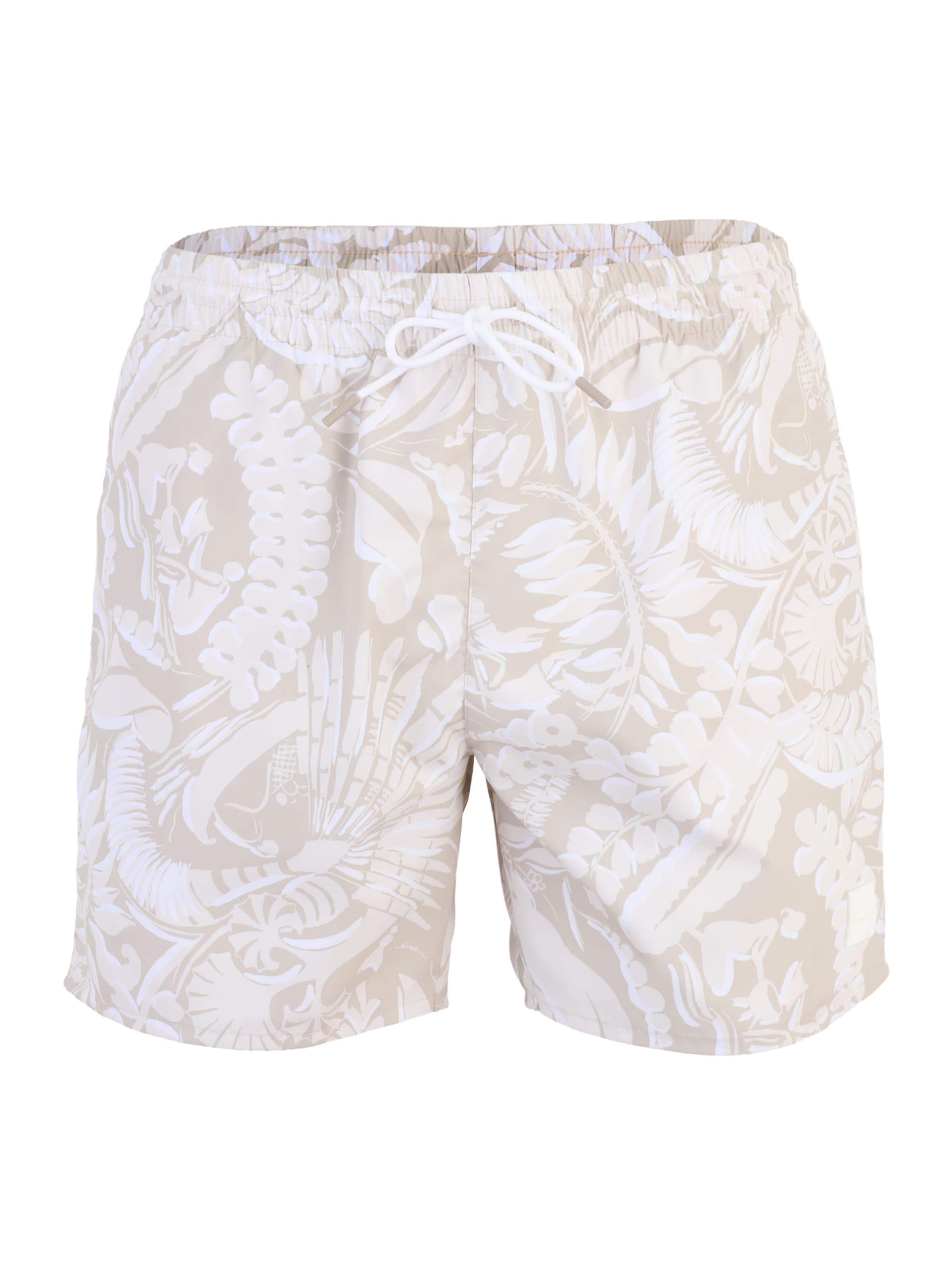 BOSS Board Shorts 'Piranha' in Beige / Cream / White, Item view