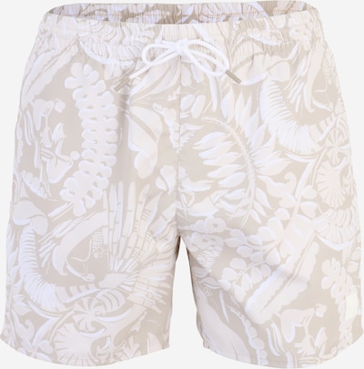 BOSS Uimashortsit 'Piranha' koossa S värissä beige / kerma / valkoinen, Tuotenäkymä