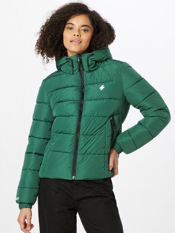 Superdry Winter Jacket in Green: front