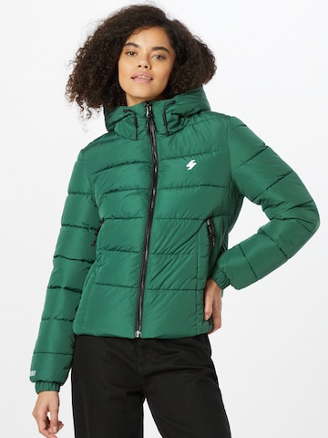 Superdry Zimná bunda - Zelená: predná strana