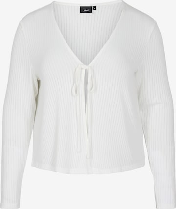 Cardigan Zizzi en blanc : devant