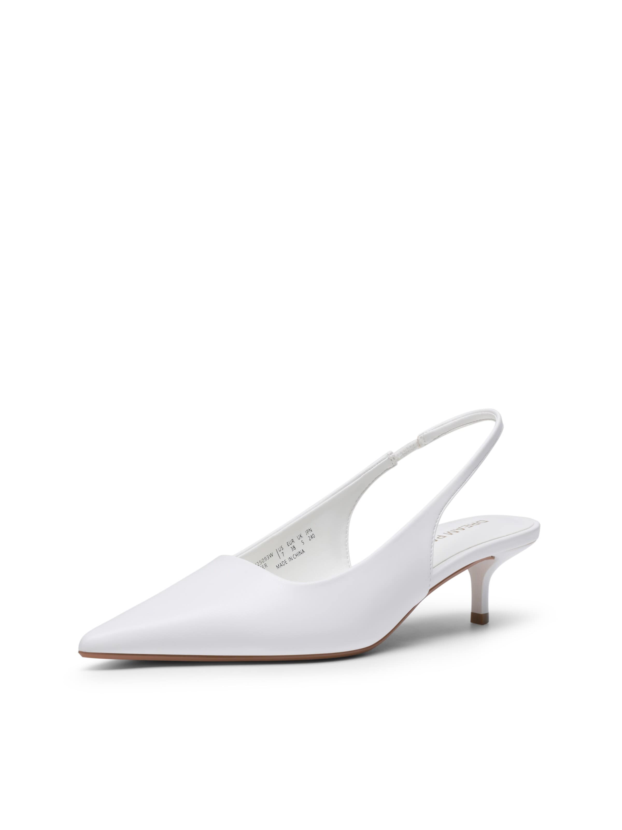 Dream Pairs Slingback Pumps in White: front