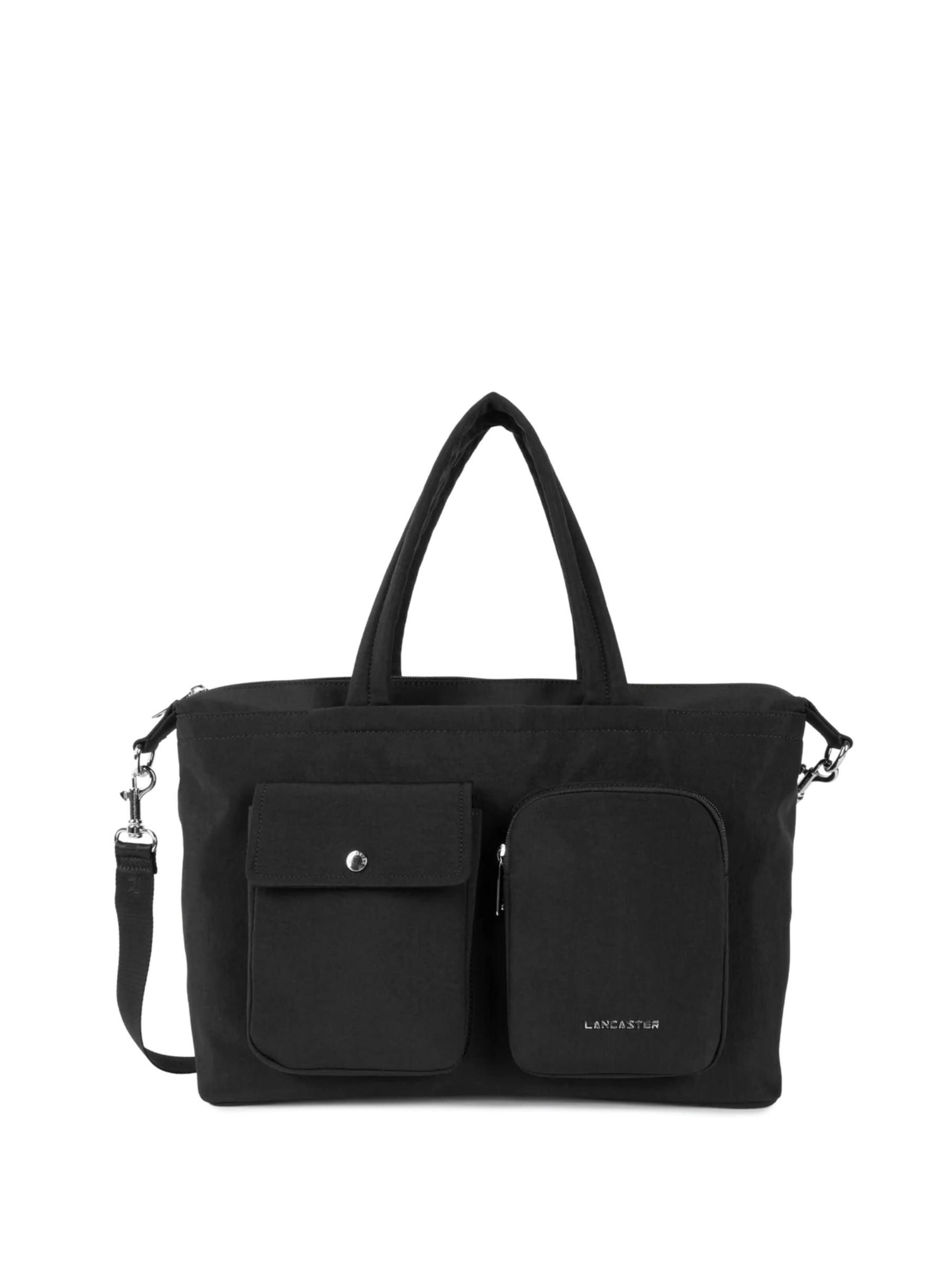 LANCASTER Paris Kabelka 'Lancaster Sac à main bowling Zippé Basic Pocket Noir' – černá: přední strana