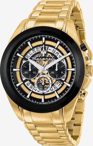 Maserati Analog Watch in Gold: front