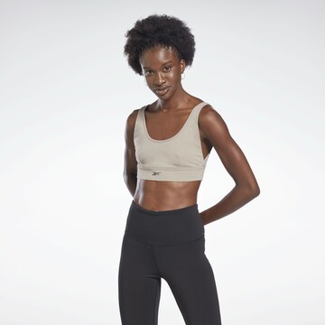 Reebok Bustier Sport bh in Grijs: voorkant