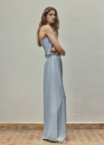 MANGO Wide leg Pants 'Azur' in Blue