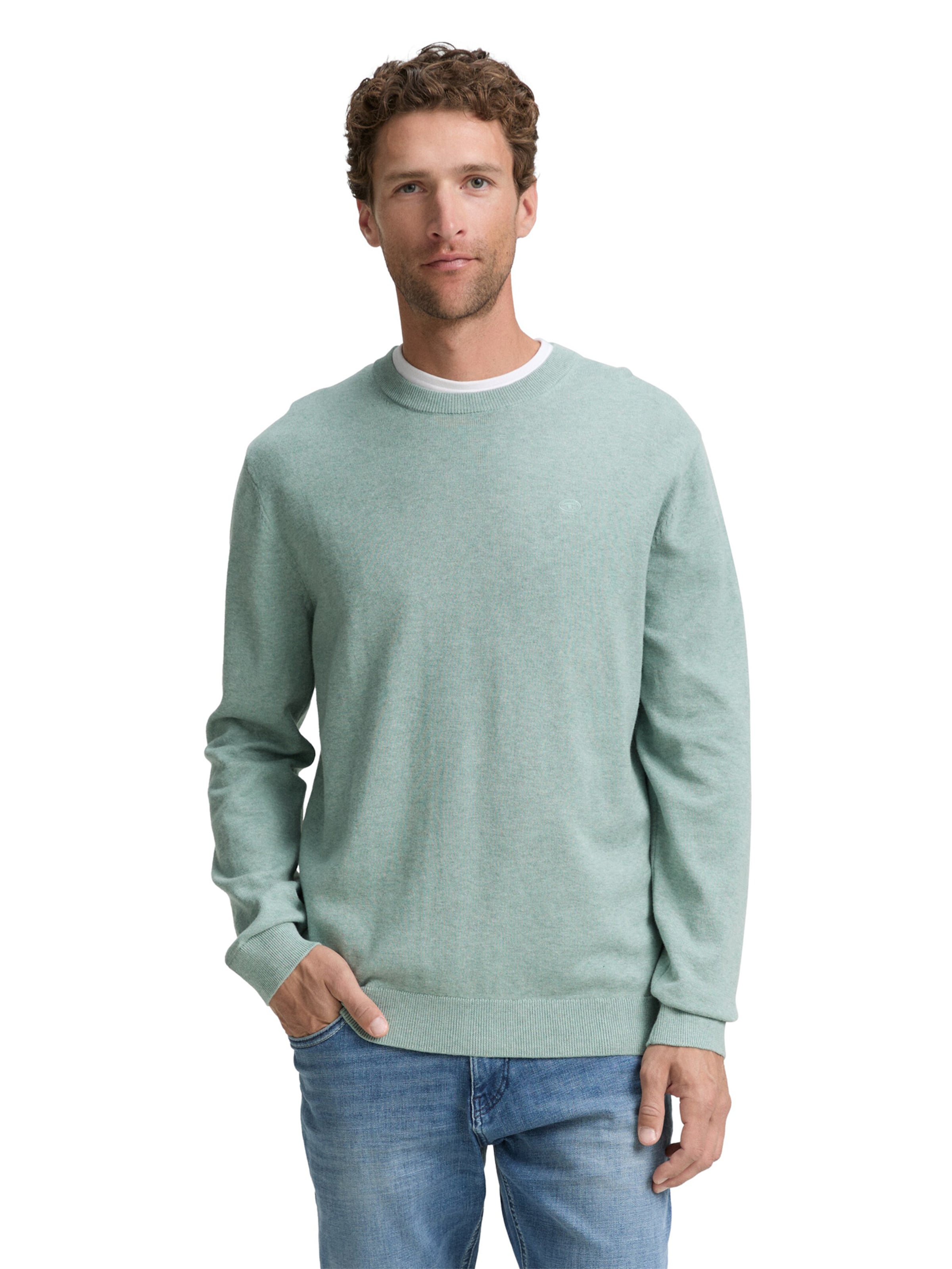 Pull-over TOM TAILOR en vert : devant