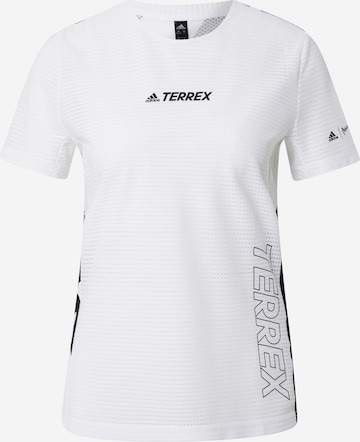 ADIDAS TERREX Performance Shirt 'Parley Agravic TR Pro' in White: front