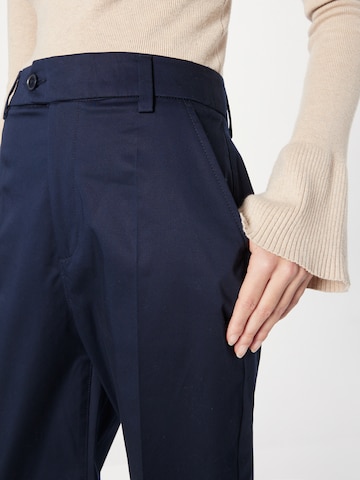 ESPRIT Regular Trousers with creases in Blue