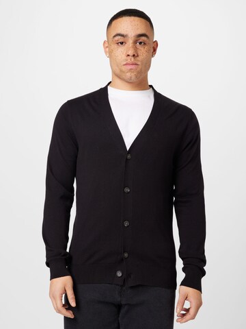 BURTON MENSWEAR LONDON Strickjacke in Schwarz: Vorderseite