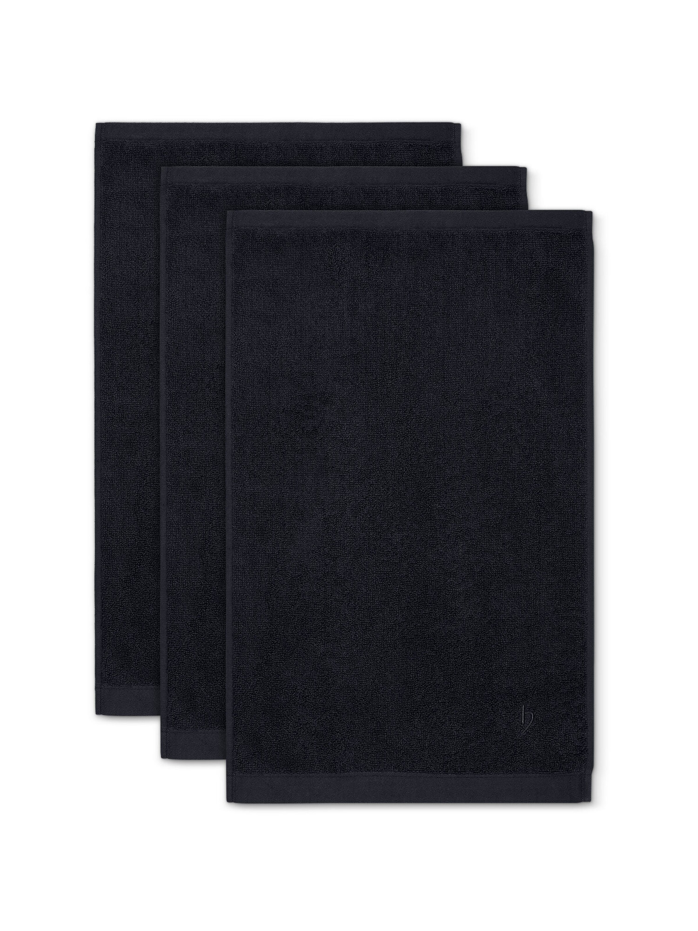 Herzbach home Handdoek in Zwart: voorkant