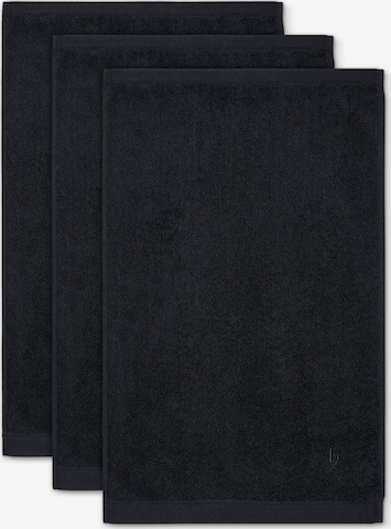 Serviette Herzbach home en noir : devant