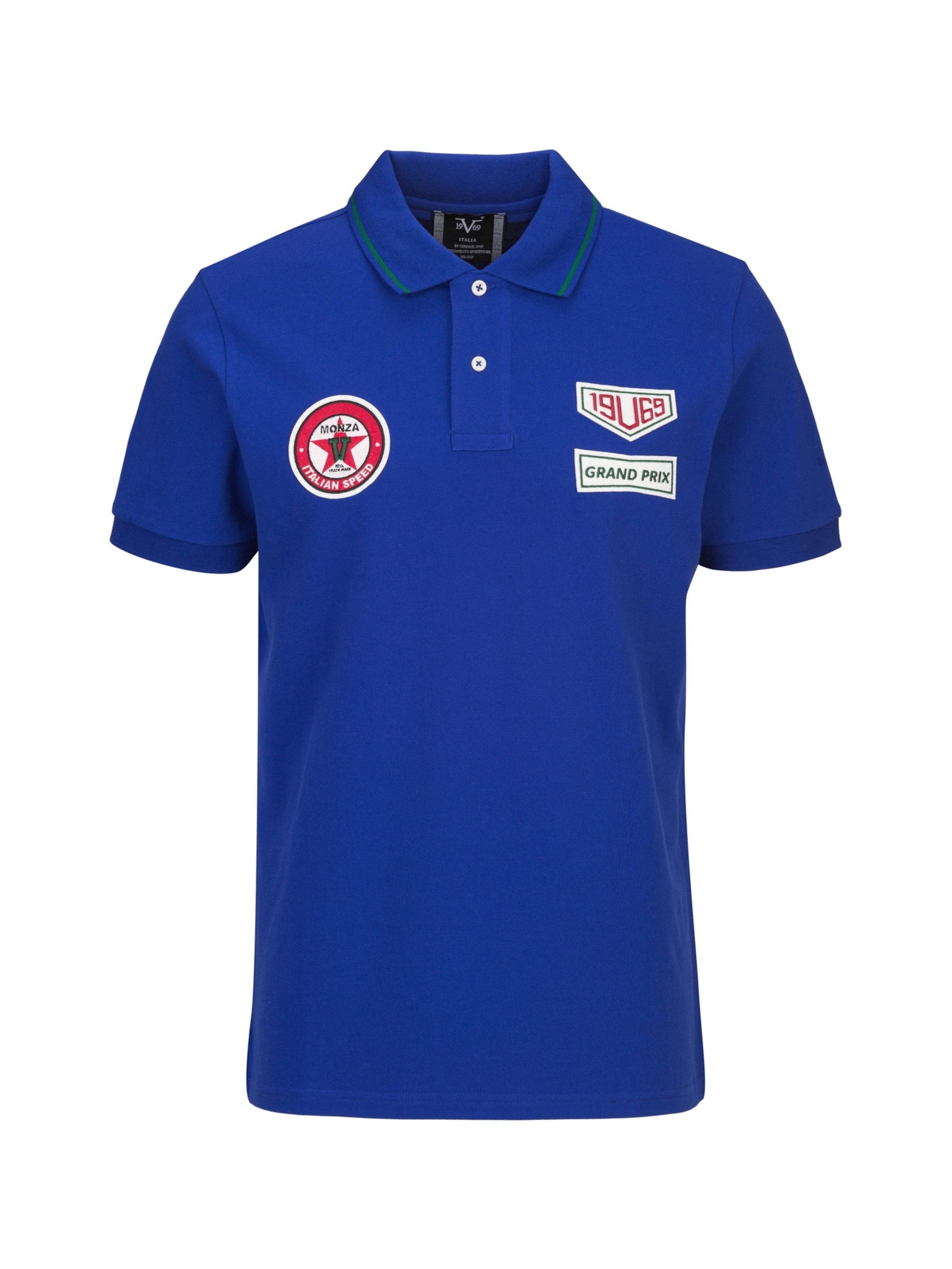 19V69 ITALIA - Camiseta 'Emilio Racing' en azul: frente