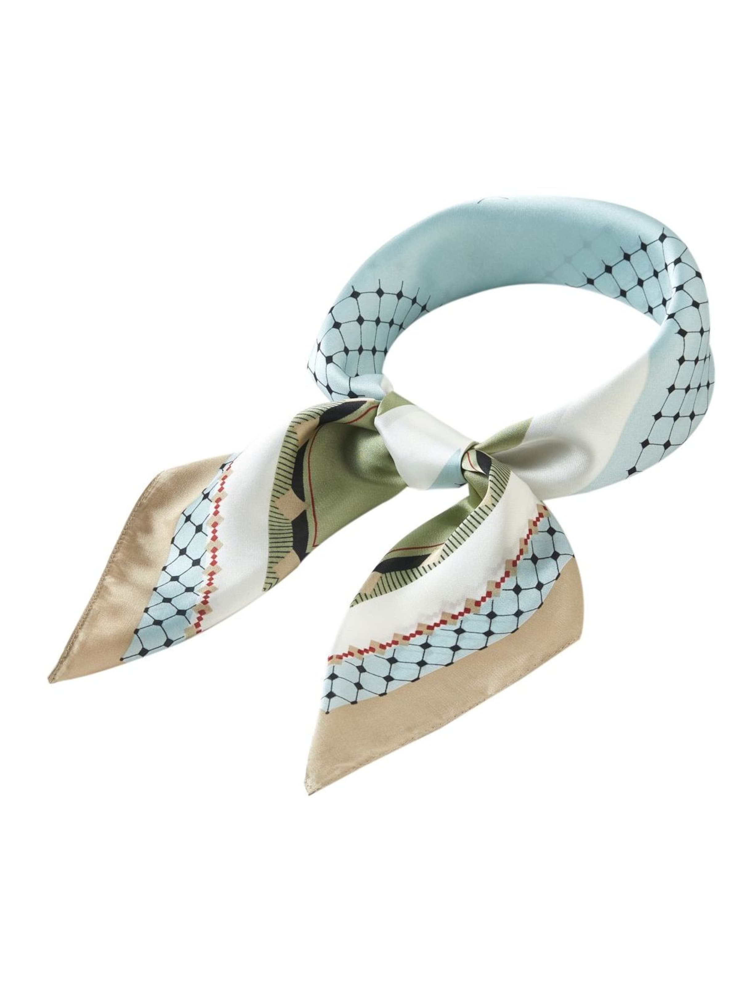 alberto cabale - Chal 'Petit carré de Soie Mixpoint Cléo' en azul