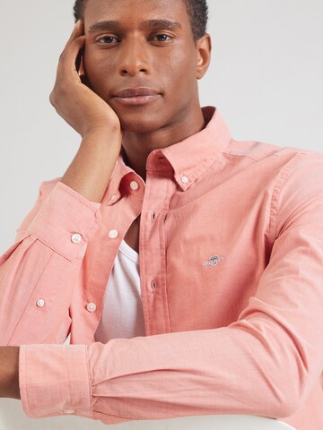 GANT Slim fit Button Up Shirt in Orange