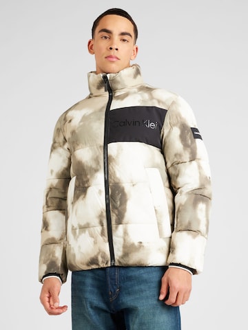 Calvin Klein Зимняя куртка в Бежевый: спереди