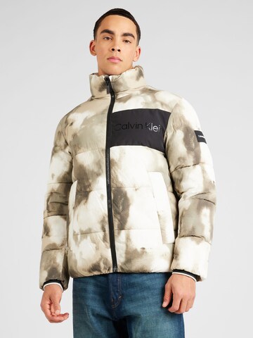 Calvin Klein Winter Jacket in Beige: front