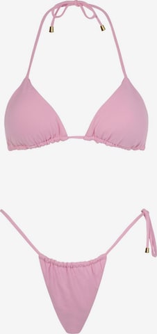 Acuarela Brand Bikini 'Rio Triangle Bikini Set' i pink: forside
