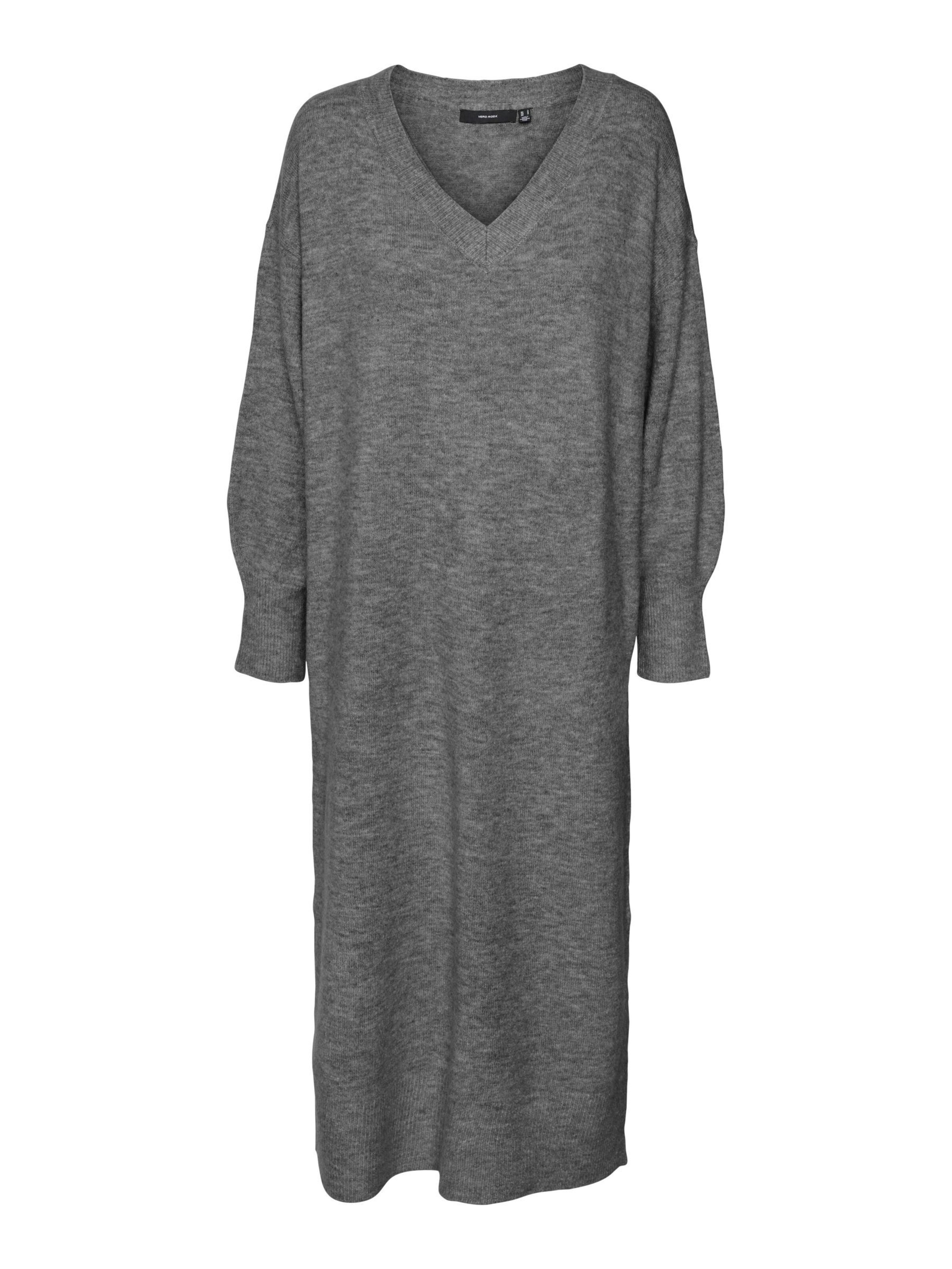 VERO MODA Strickkleid 'Jupiter' in Grau: Vorderseite