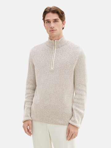 TOM TAILOR Sweater in Beige: front