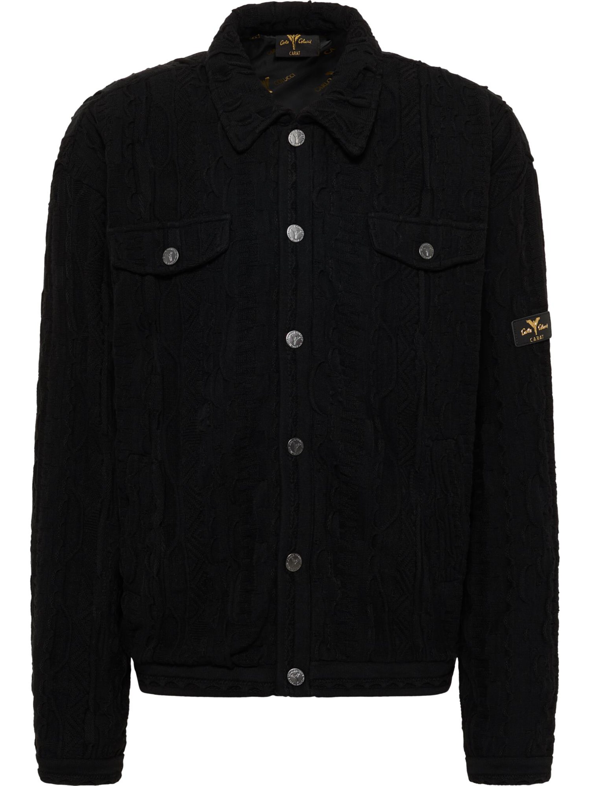 Carlo Colucci Tussenjas 'Dinale' in Zwart: voorkant