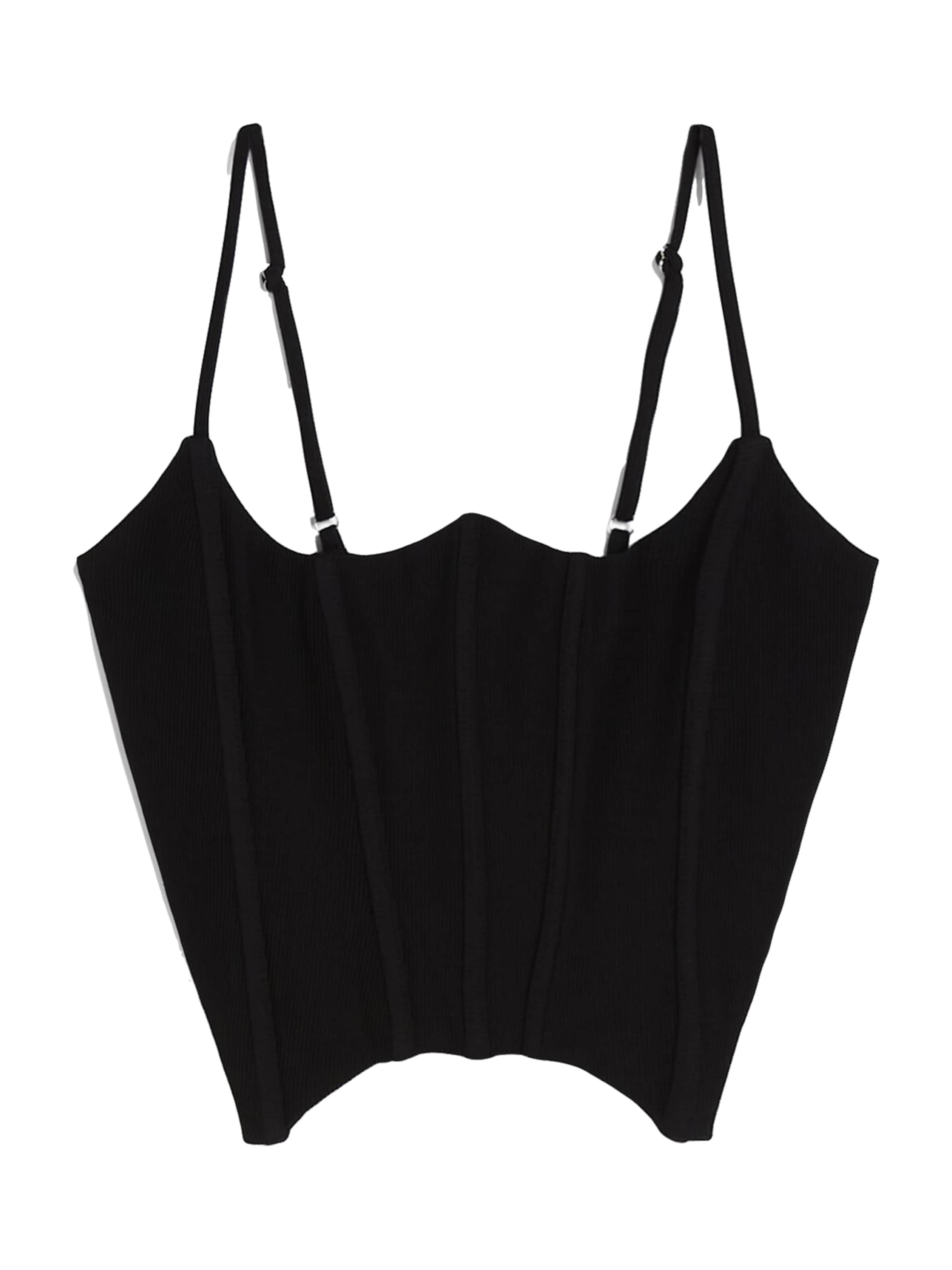 Bershka Top in Black: front
