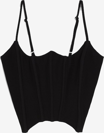 Bershka Top in Black: front