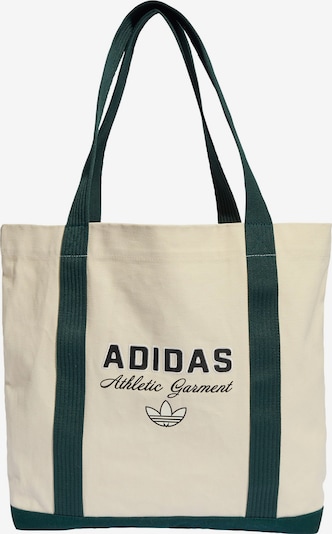 Pirkinių krepšys 'Tote' iš ADIDAS ORIGINALS, spalva – tamsiai žalia / juoda / vilnos balta, Prekių apžvalga
