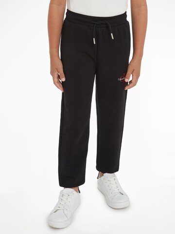 Calvin Klein Jeans Tapered Trousers in Black: front