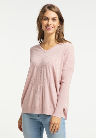 Pull-over Usha en rose : devant