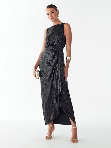 BWLDR Βραδινό φόρεμα 'Dewan' σε μαύρο: μπροστά