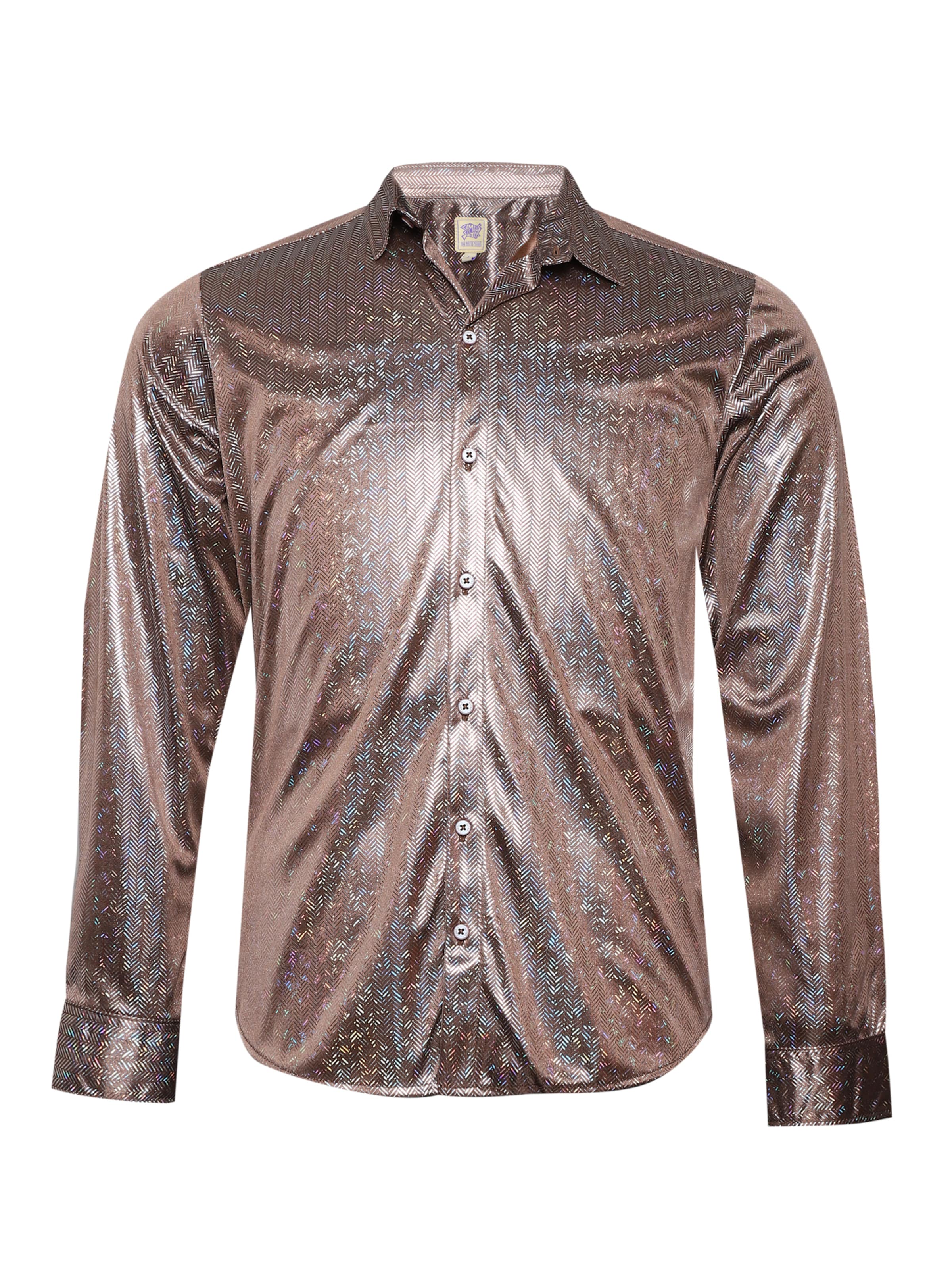 Campus Sutra Regular fit Πουκάμισο 'Fatima' σε καφέ: μπροστά