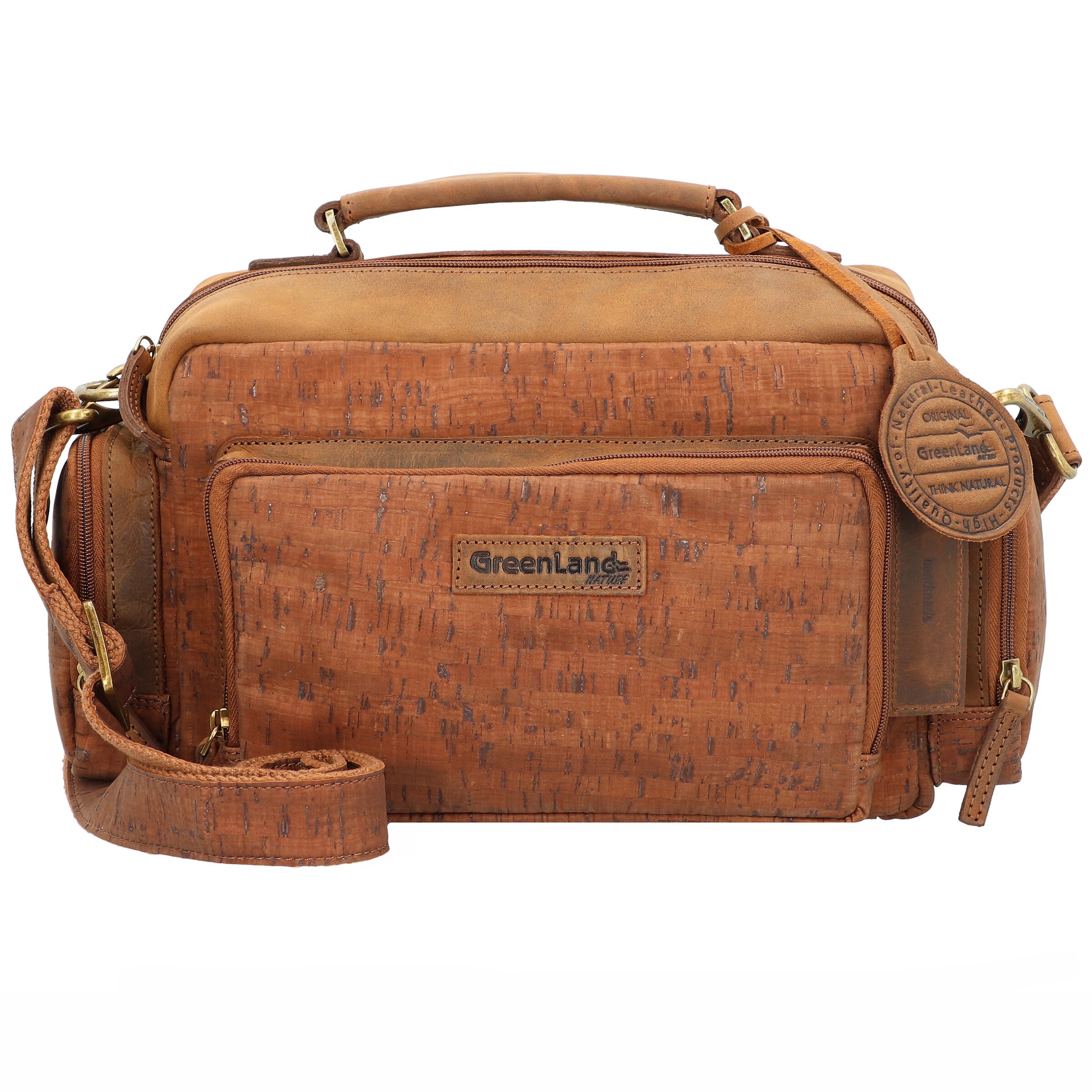 Borsa a mano di Greenland Nature in marrone: frontale