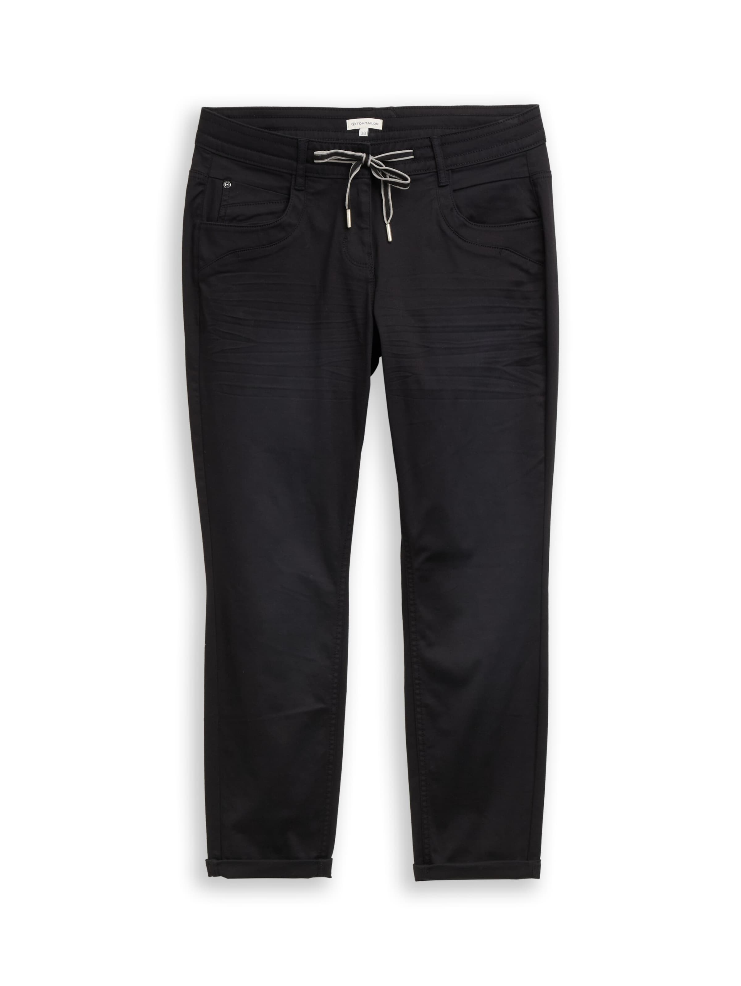 TOM TAILOR Slim fit Pants in Black: front