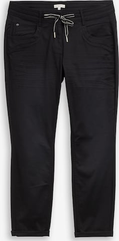 TOM TAILOR Trousers in Black: front