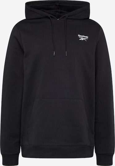 Reebok Sweatshirt de desporto em preto / branco, Vista do produto