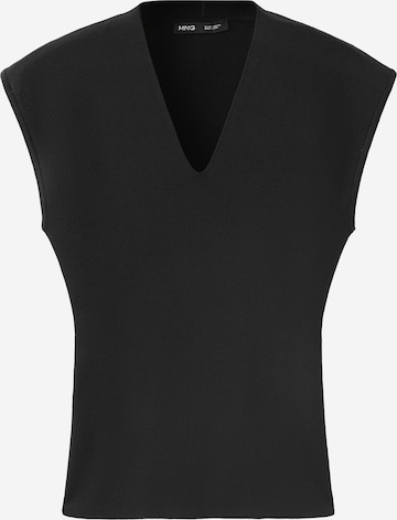 Tops en tricot 'CANELONS' MANGO en noir : devant