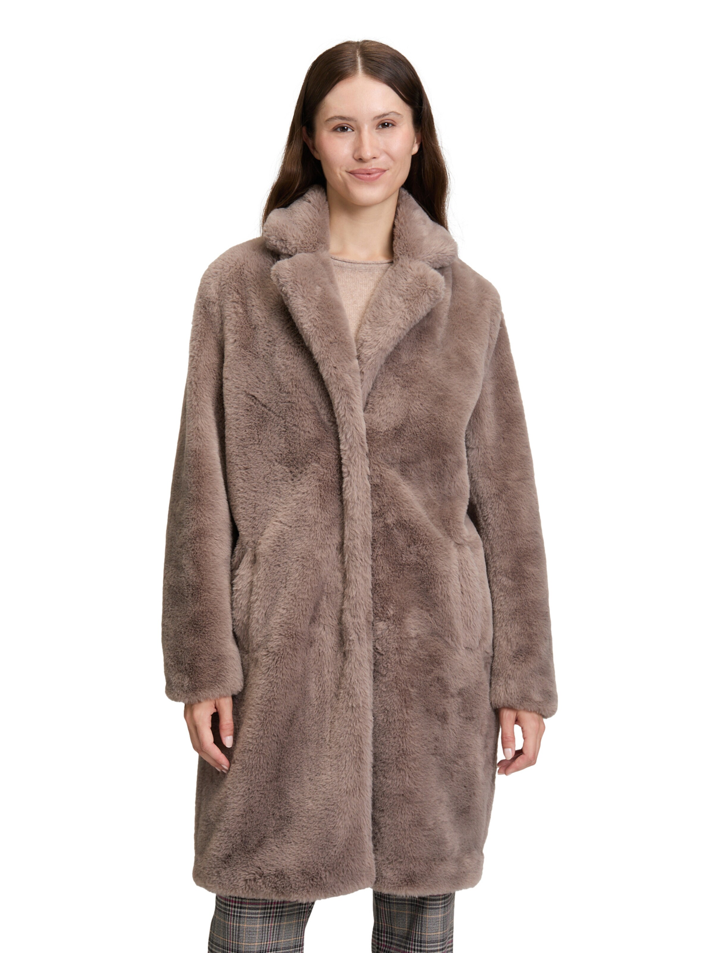 Cartoon Wintermantel in Grijs: voorkant