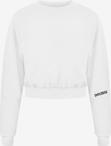 Sweat-shirt 'Althea' Smilodox en blanc : devant