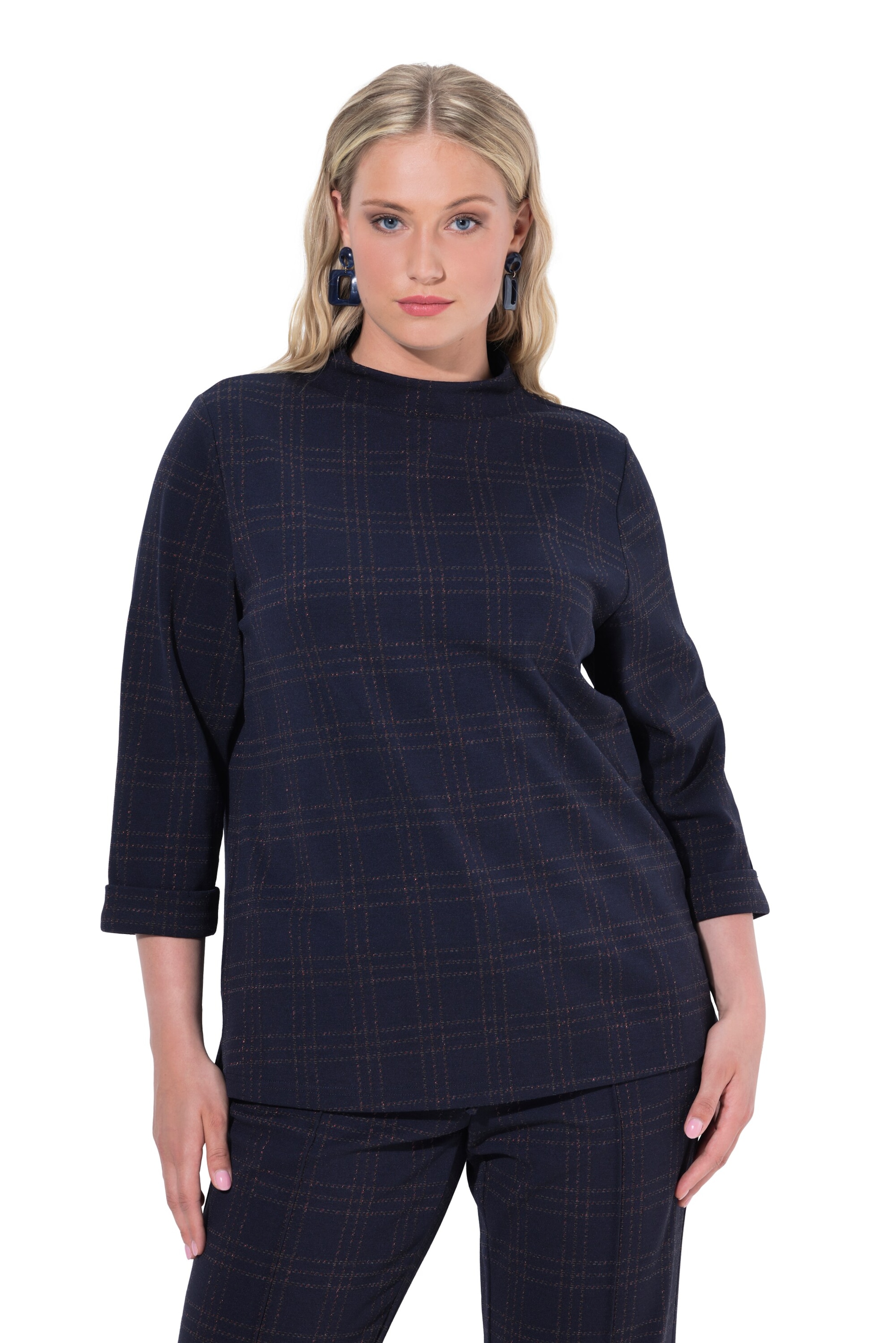 Ulla Popken Shirt in Blauw: voorkant