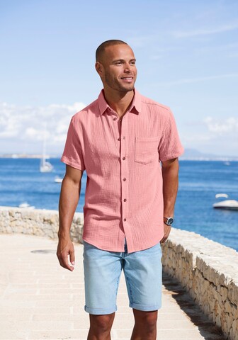 BEACH TIME Regular Fit Hemd in Pink