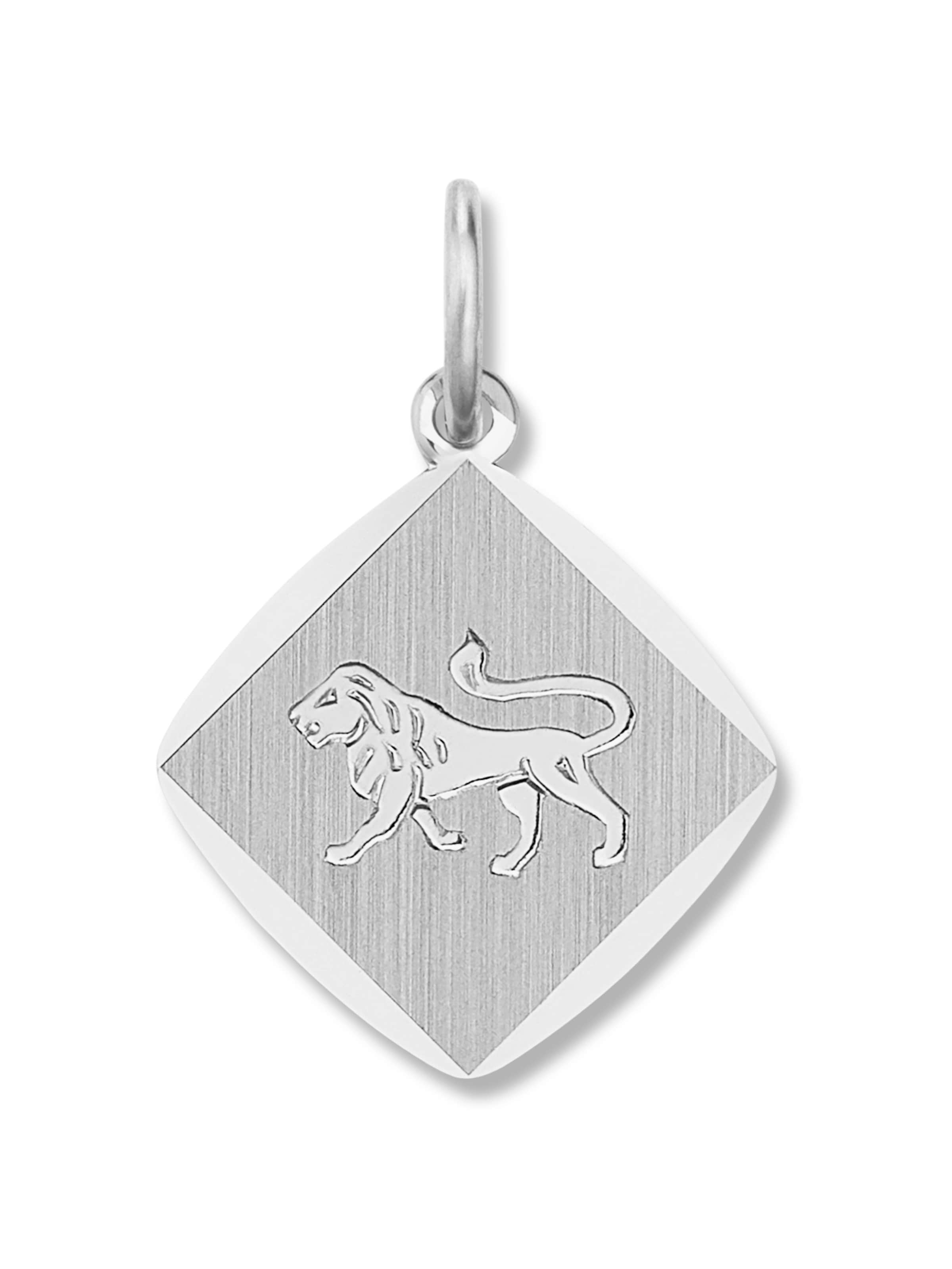 ONE ELEMENT Anhänger 'Löwe' in Silber: Vorderseite