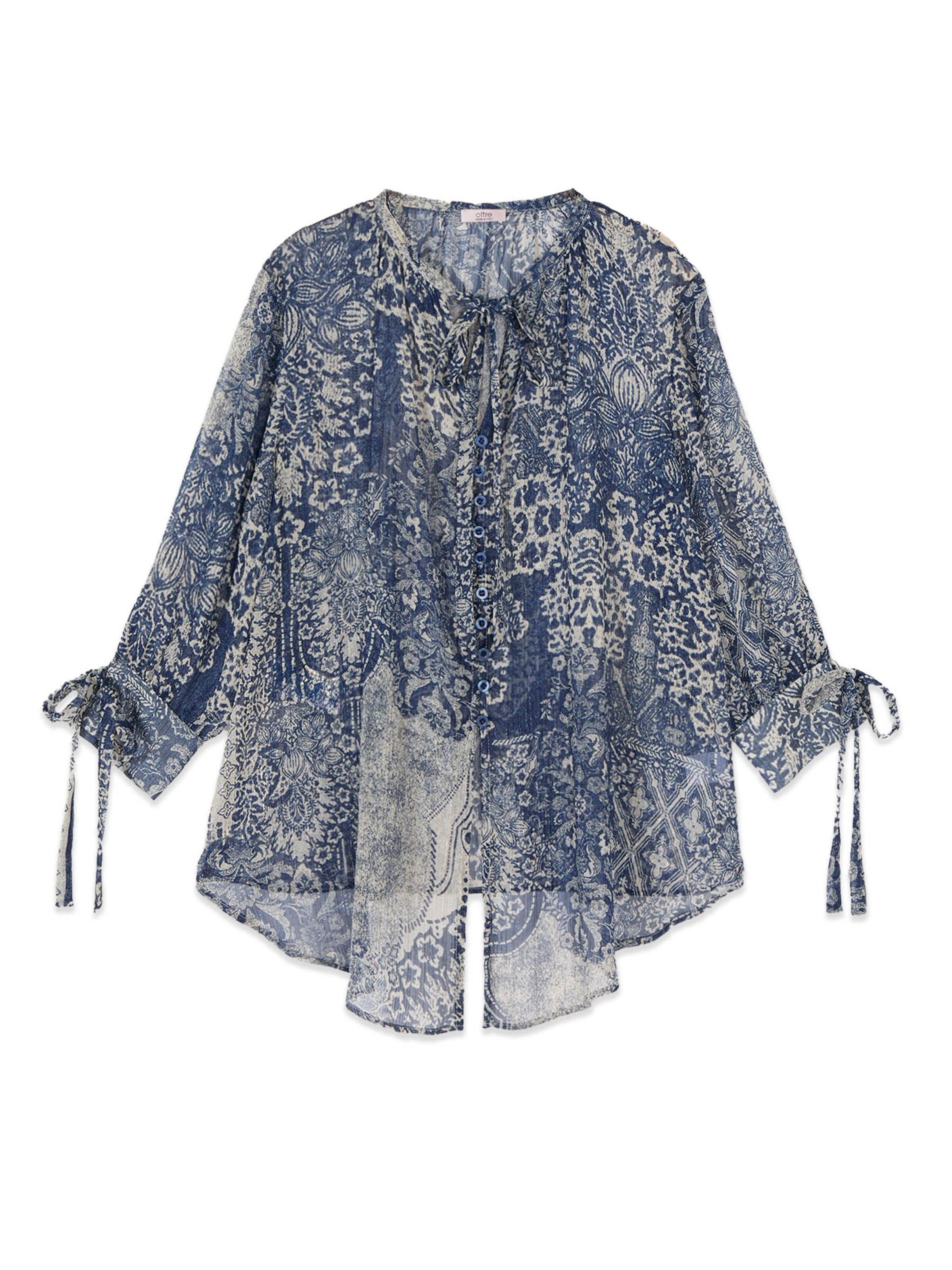 oltre - Blusa en azul: frente