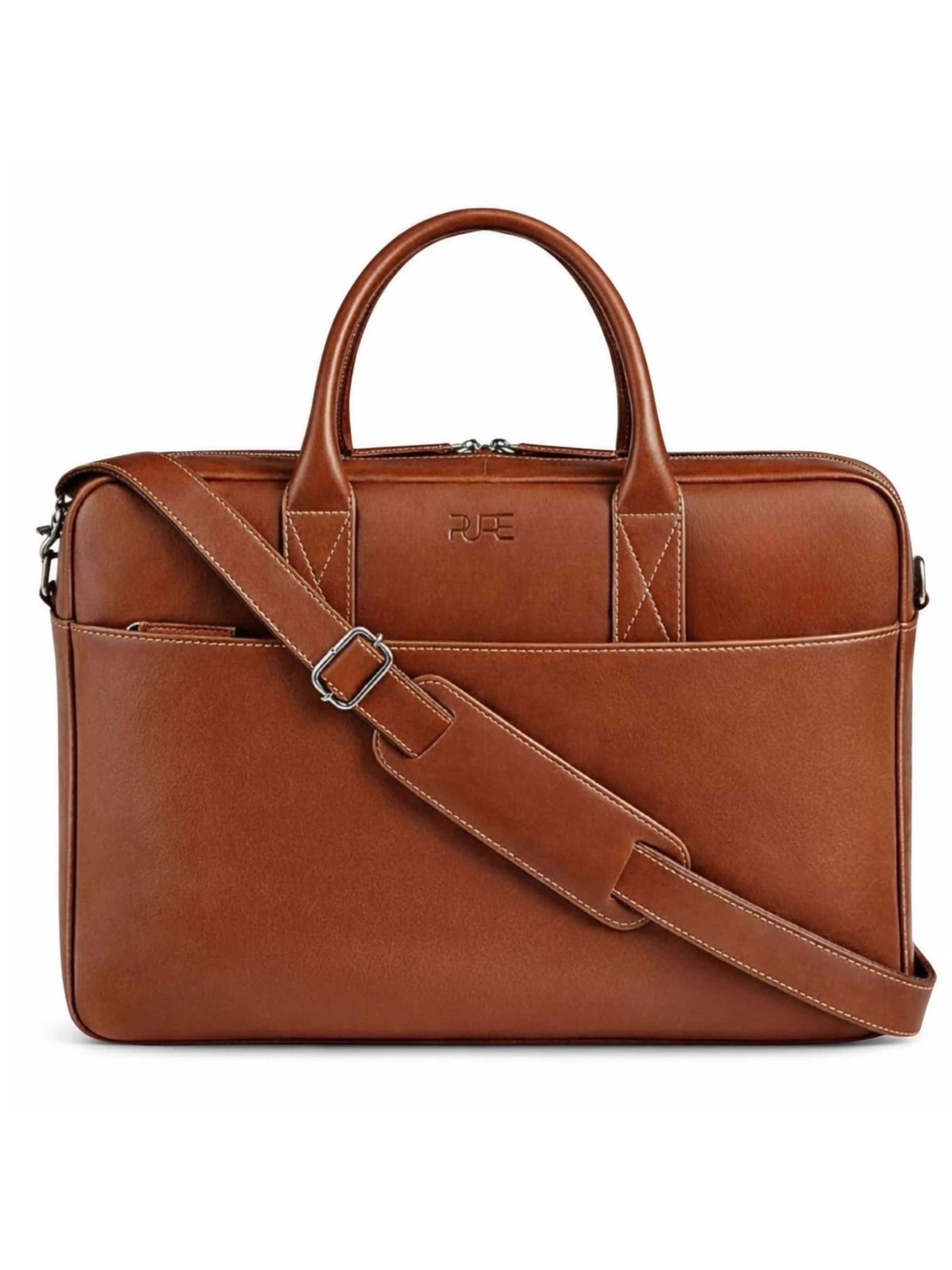 PURE Studios Laptop bag 'NAOS' in Brown: front