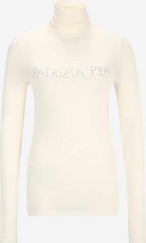PATRIZIA PEPE Тениска 'MAGLIA' в бяло: отпред