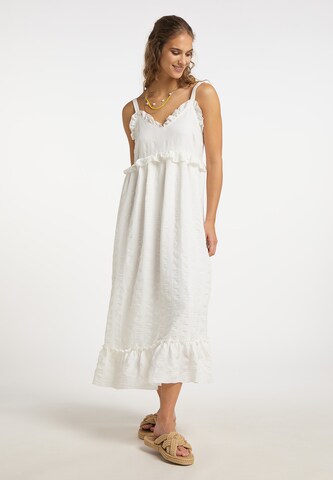 Rochie de vară de la IZIA pe alb: față