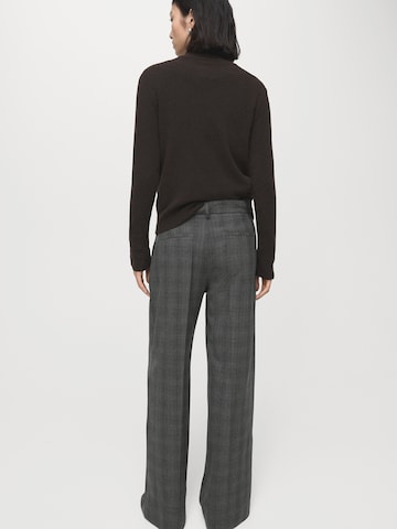 MANGO Wide Leg Bukser med fals 'Oxford' i grå